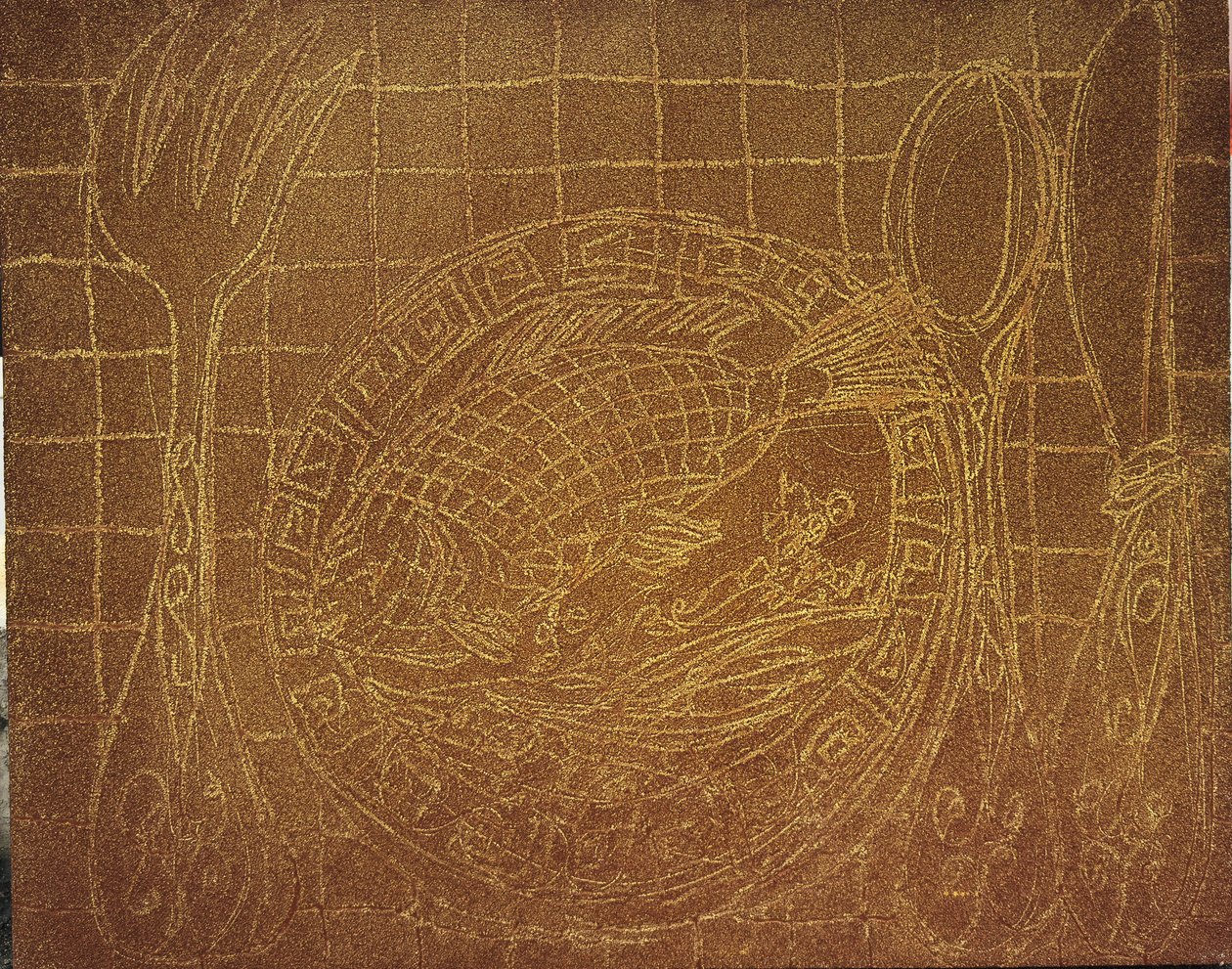 Visdiner (Stillleben mit Fischplatte) von Gerrit Greve