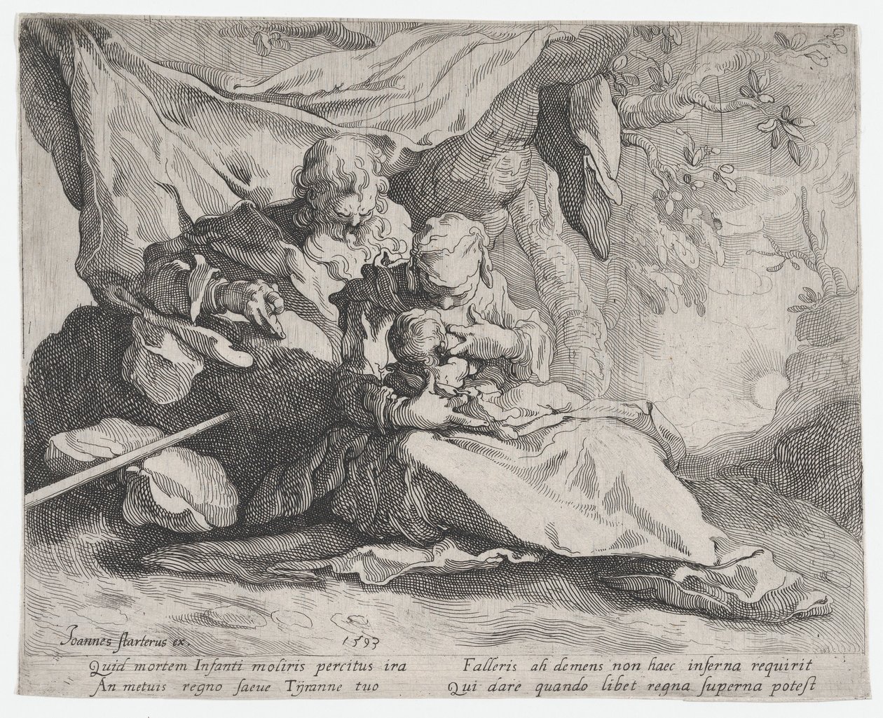 Die Rast auf der Flucht nach Ägypten von Gerrit Pietersz Sweelink