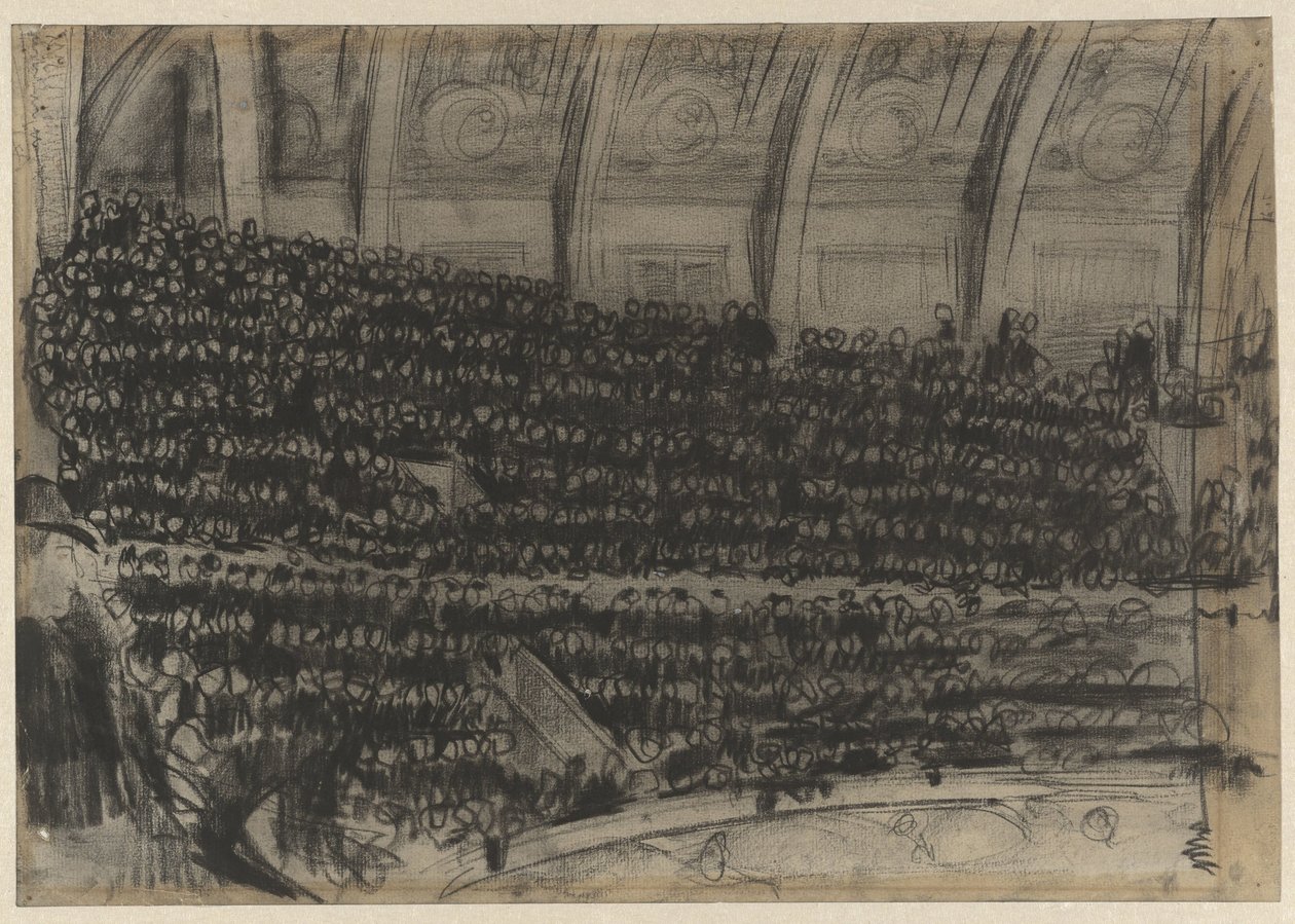 Zuschauer auf den Tribünen des Circus Carré von Gerrit Willem Dijsselhof