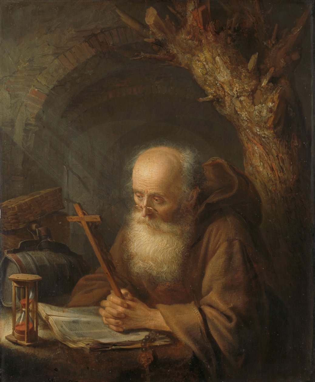 Ein Einsiedler von Gerrit or Gerard Dou