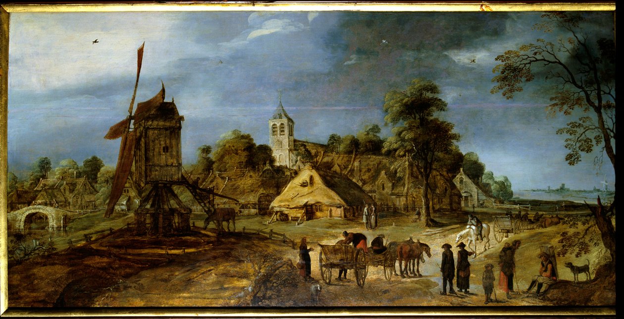 Ein Dorfstraße von Gerrit van Honthorst