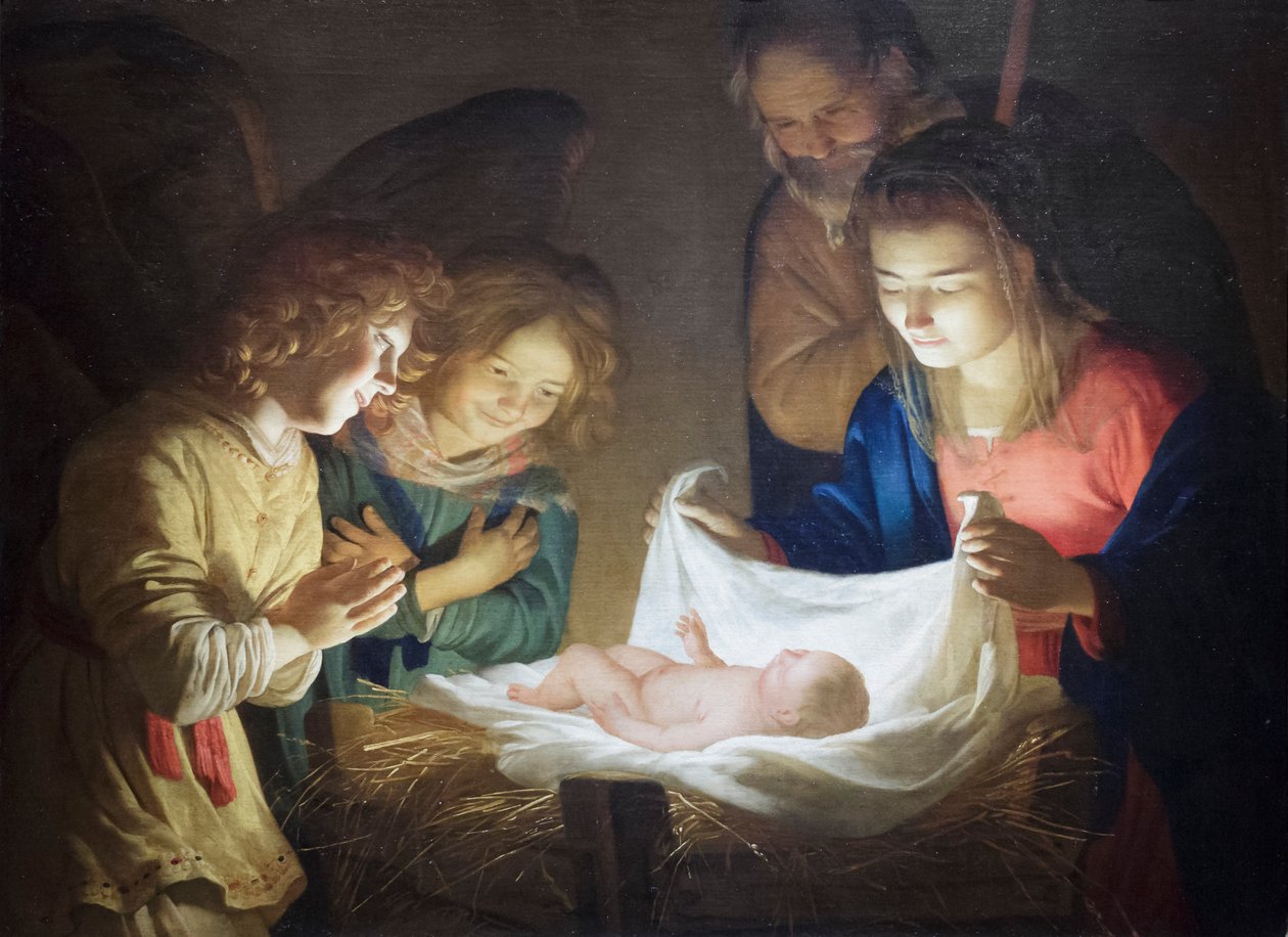 Anbetung des Kindes von Gerrit van Honthorst