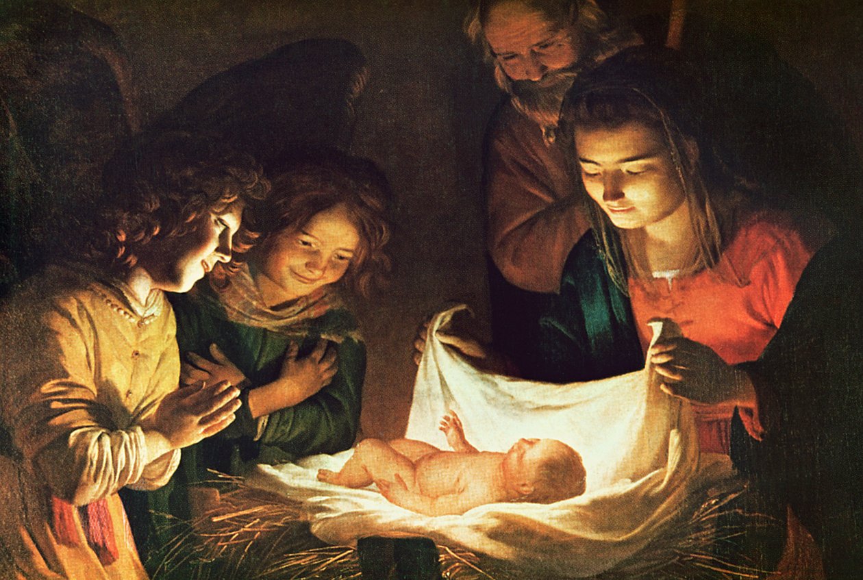 Anbetung des Kindes, ca. 1620 von Gerrit van Honthorst