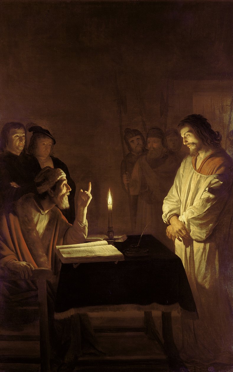 Christus vor dem Hohepriester, 1617 von Gerrit van Honthorst