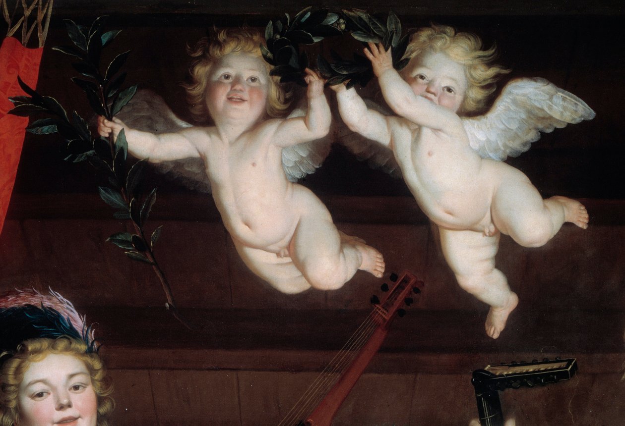 Die Engel (Detail) von Gerrit van Honthorst