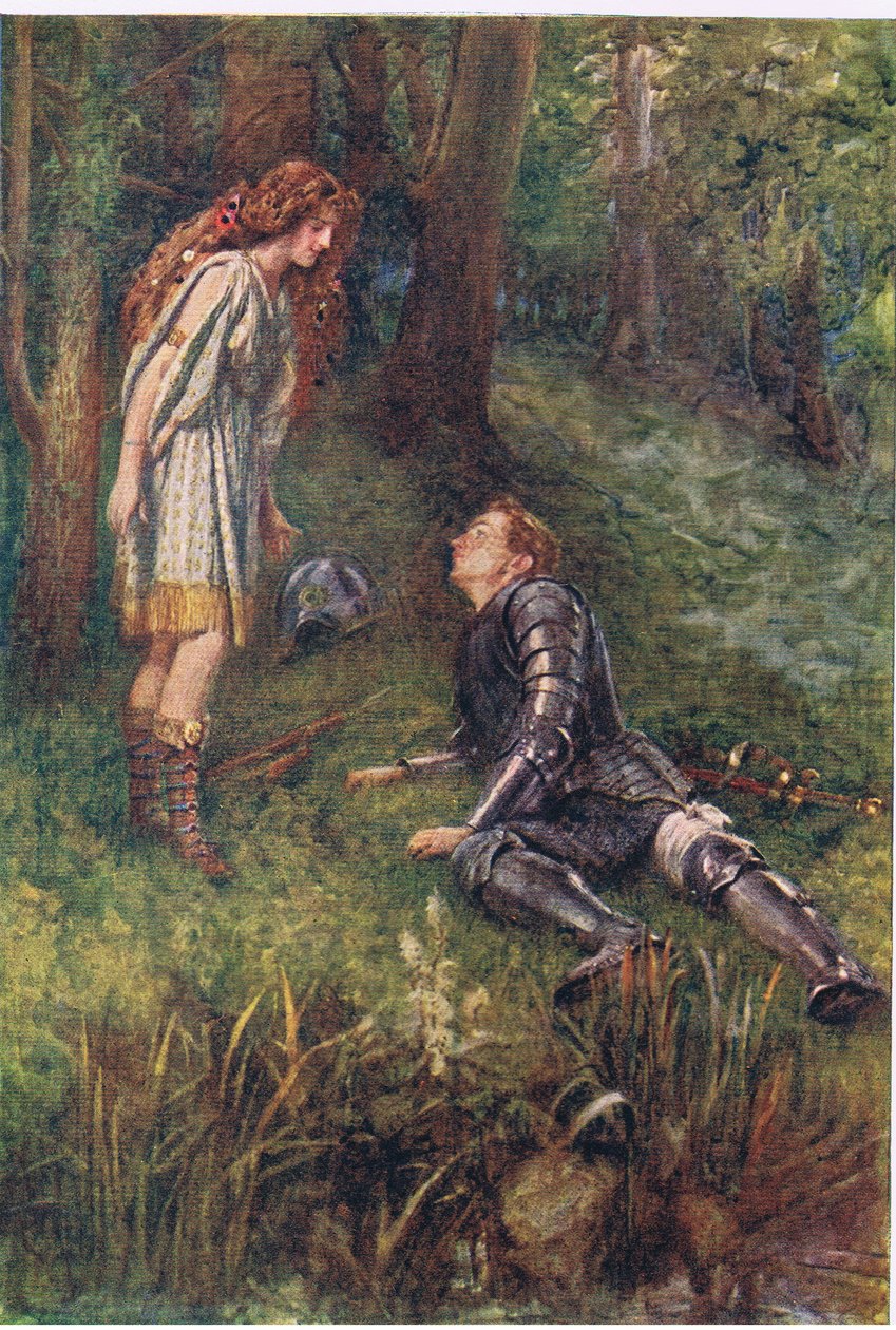 Belphoebe und Timius, Geschichten aus der Feenkönigin, veröffentlicht von George Harrap and Company von Gertrude E. Demain (after) Hammond