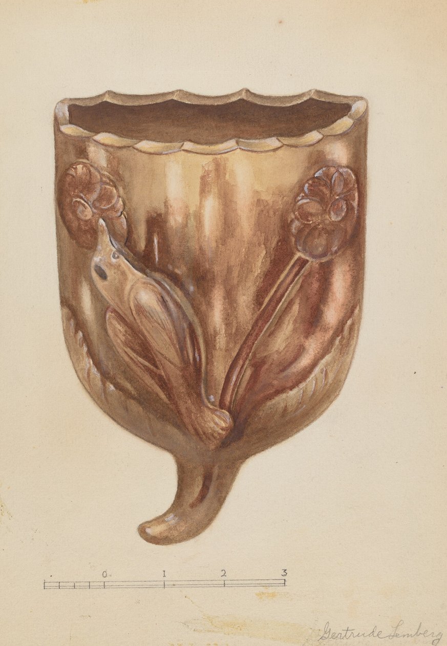 Wandtasche für Blumen, um 1936 von Gertrude Lemberg