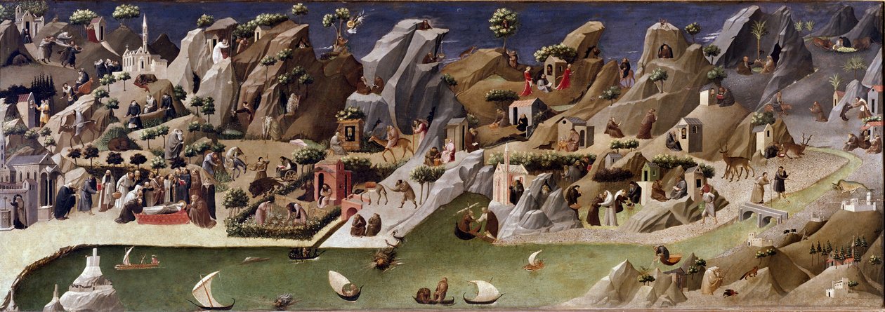 La thebaide des hermits Beschreibung des Lebens der Einsiedler in der Wüste von Gherardo Starnina