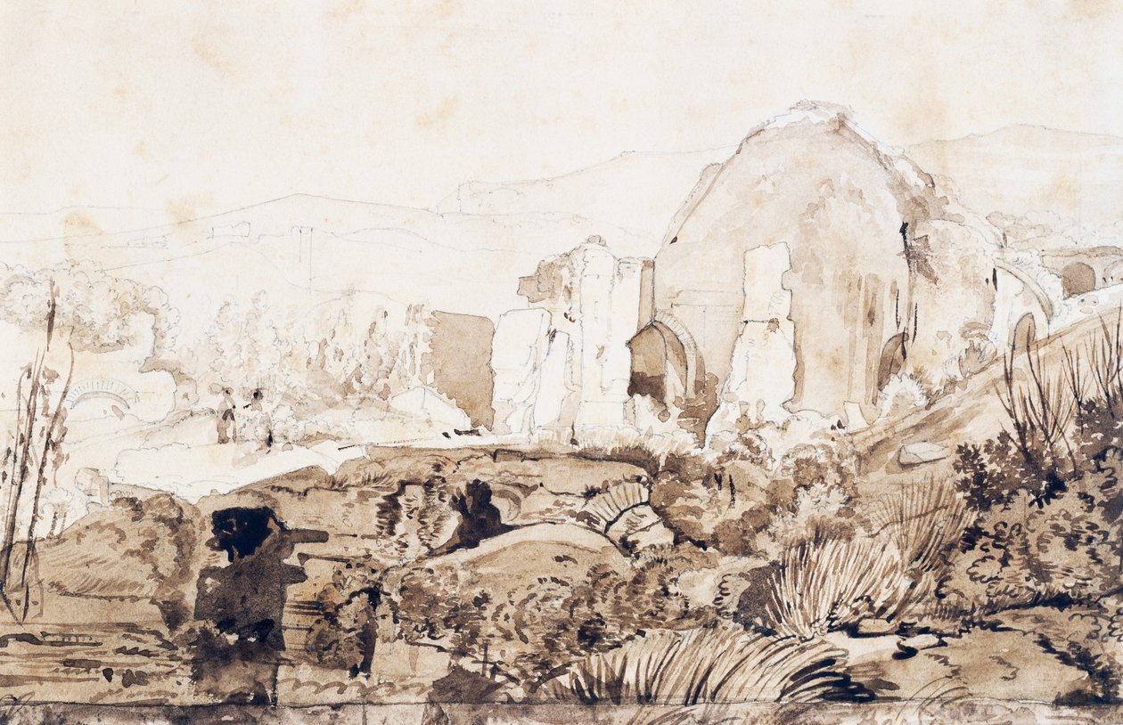 Tempel der Diana in Baia, ca. 1844 von Giacinto Gigante