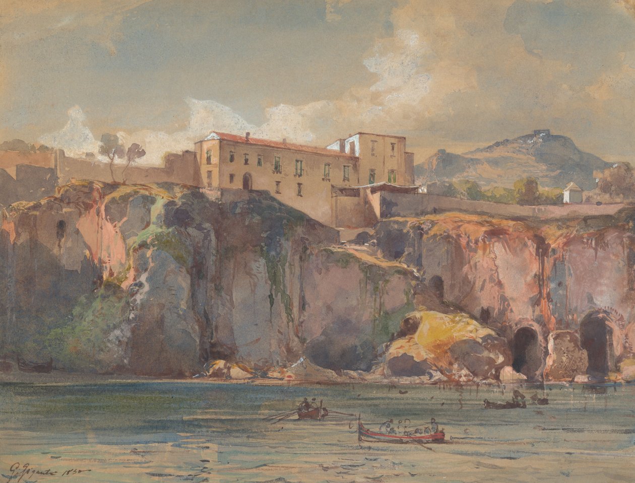 Blick auf Klippen bei Amalfi von Giacinto Gigante