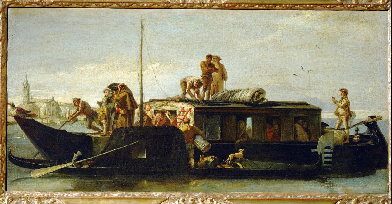 Venezianische Postbarke von Giambattista & Tiepolo Giandomenico (1727-1804) Tiepolo