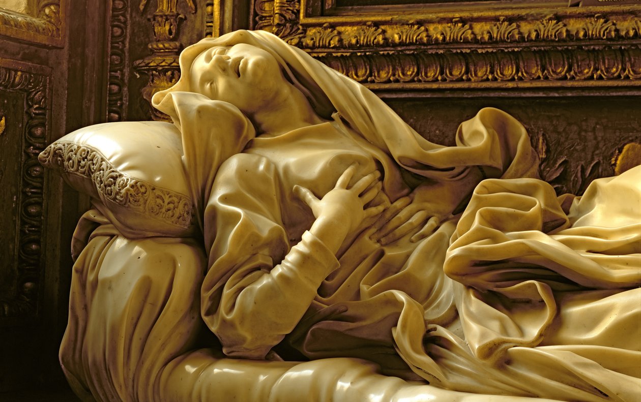 Tod der seligen Ludovica Albertoni (Detail) von Gian Lorenzo Bernini