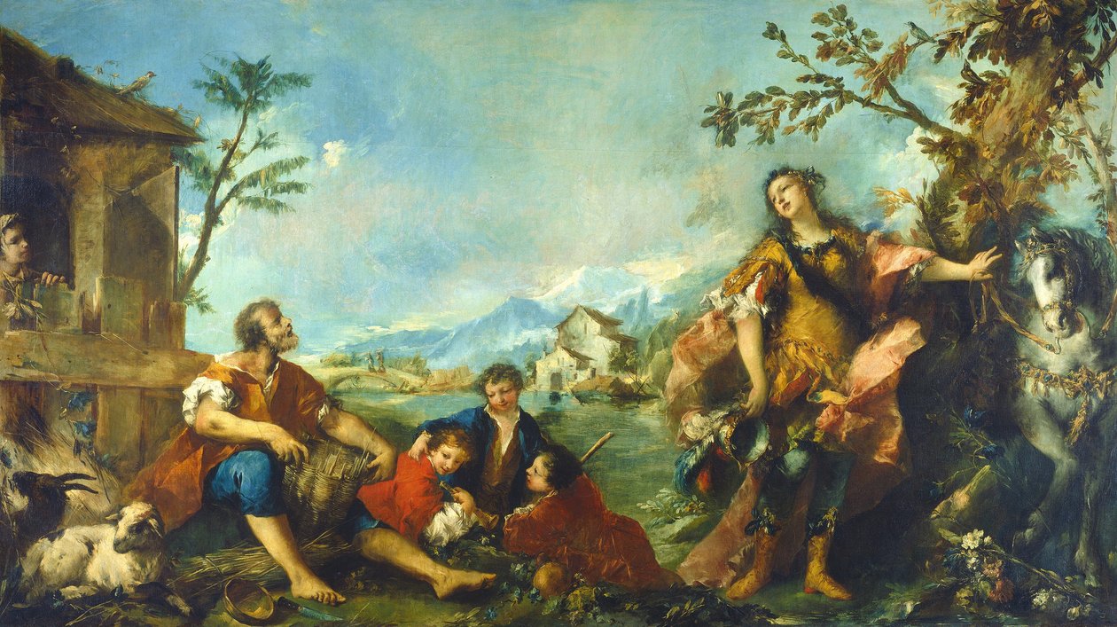 Erminia und die Hirten von Gian Antonio Guardi and Francesco Guardi