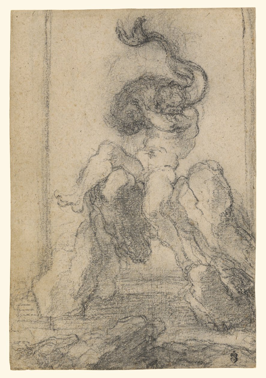 Ein Meeresgott mit einem Delfin von Gian Lorenzo Bernini