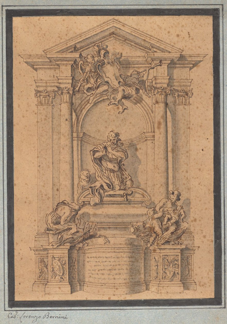 Entwurf für das Grabdenkmal eines Offiziers von Gian Lorenzo Bernini