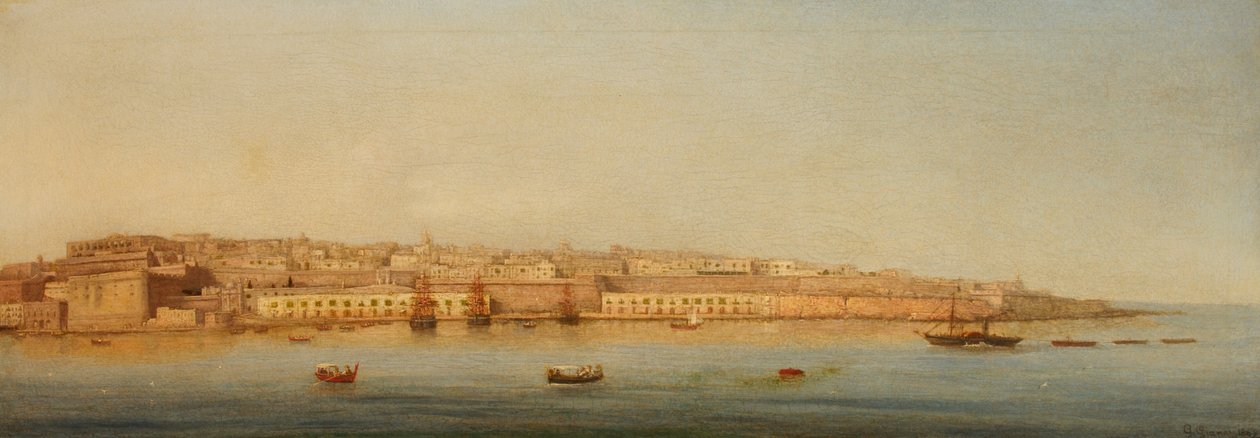 Großer Hafen, Valletta, 1869 von Giancinto Gianni