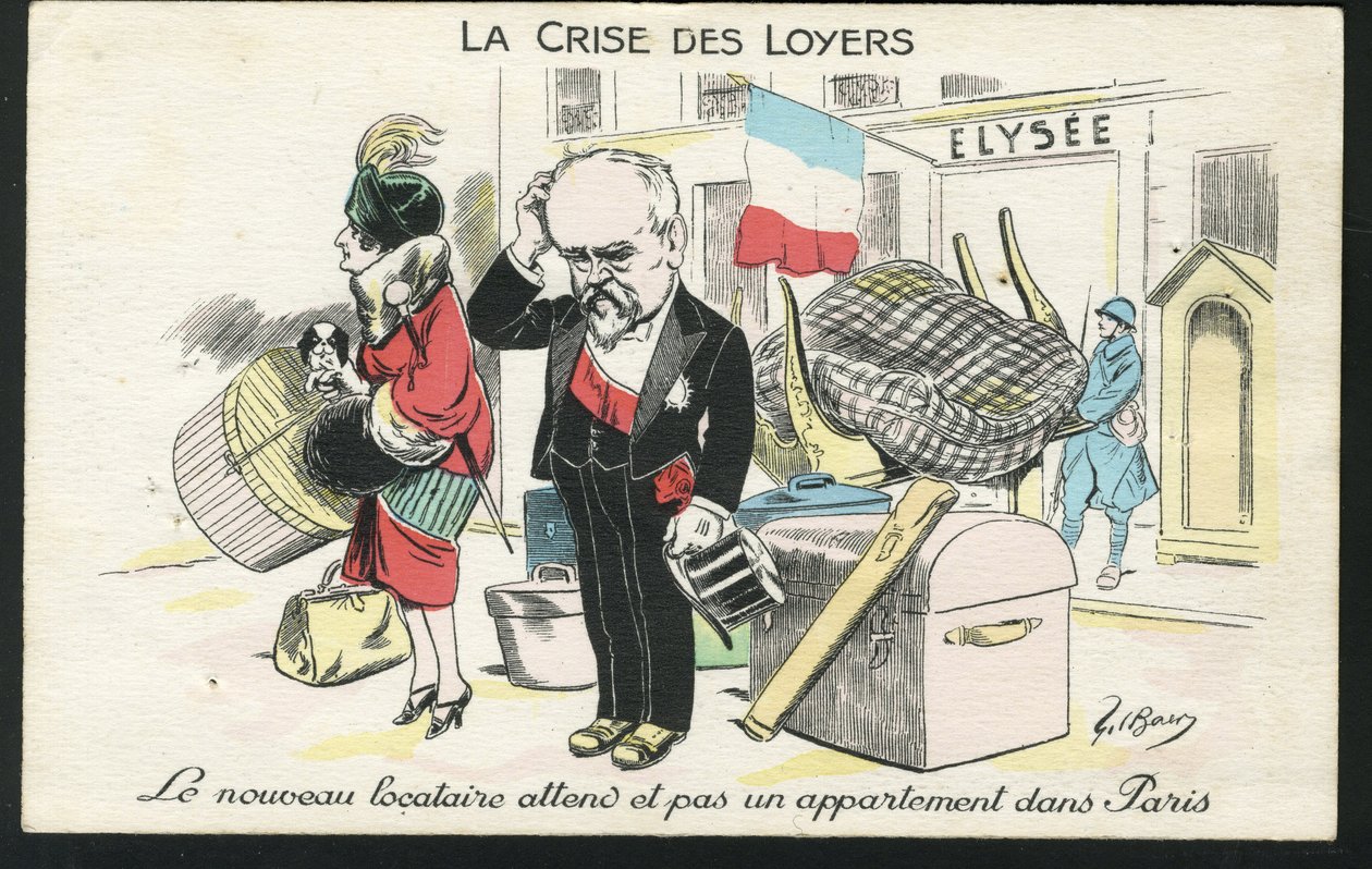 Postkarte, Satirisch in Farben von Gil (1859 1931) Baer