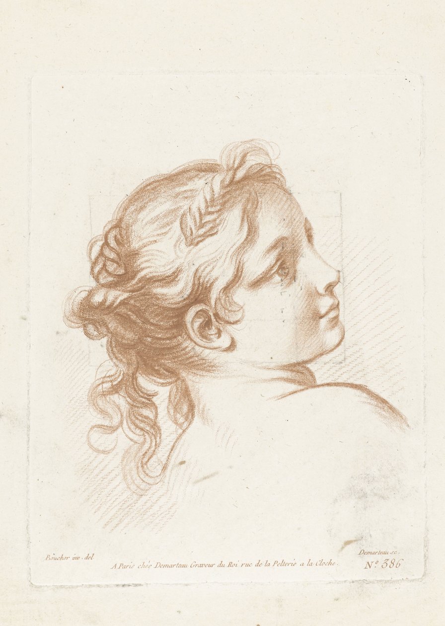 Büste eines jungen Mädchens von Gilles Demarteau