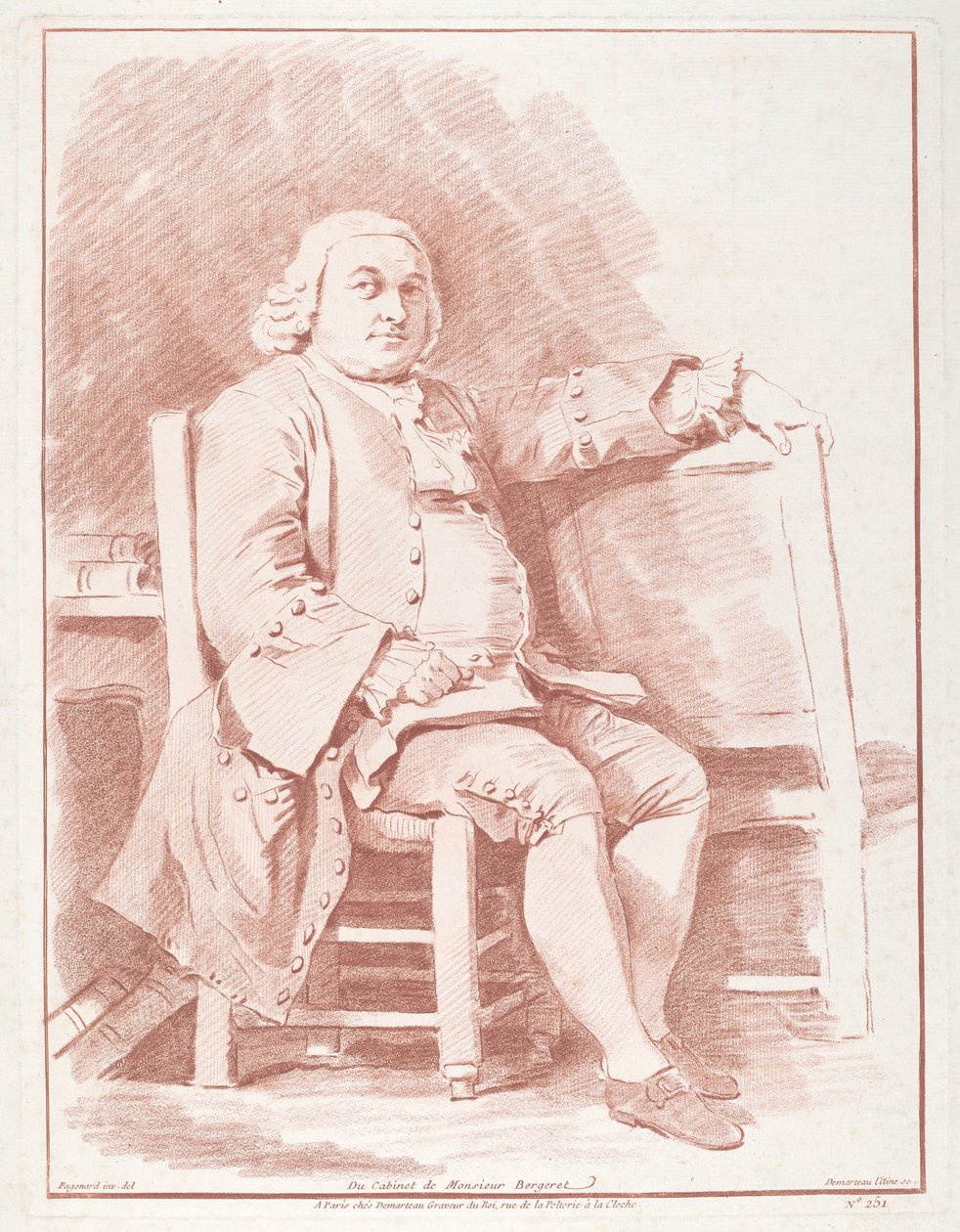 Jacques-Onesyme Bergeret de Grancourt von Gilles Demarteau, the Elder, after Jean Honoré Fragonard