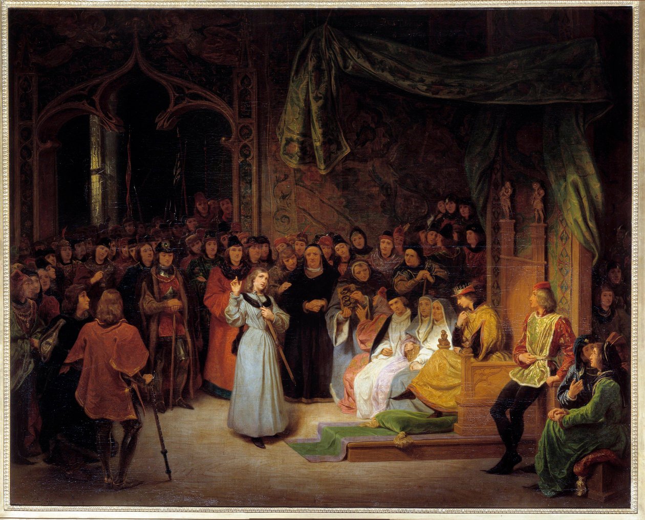 Johanna von Orléans vor König Karl VII. in Chinon von Gillot Saint Evre