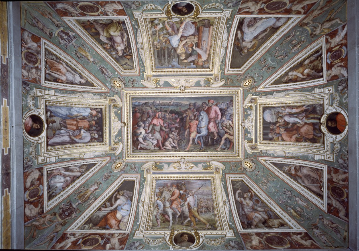 Die Decke der Sala di Cosimo Il Vecchio zeigt Cosimo de