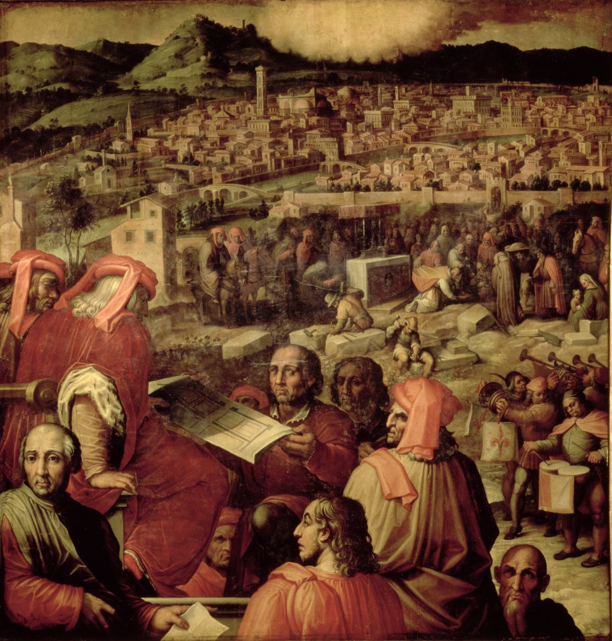Die Expansion von Florenz von der Decke des Salone dei Cinquecento von Giorgio (and workshop) Vasari