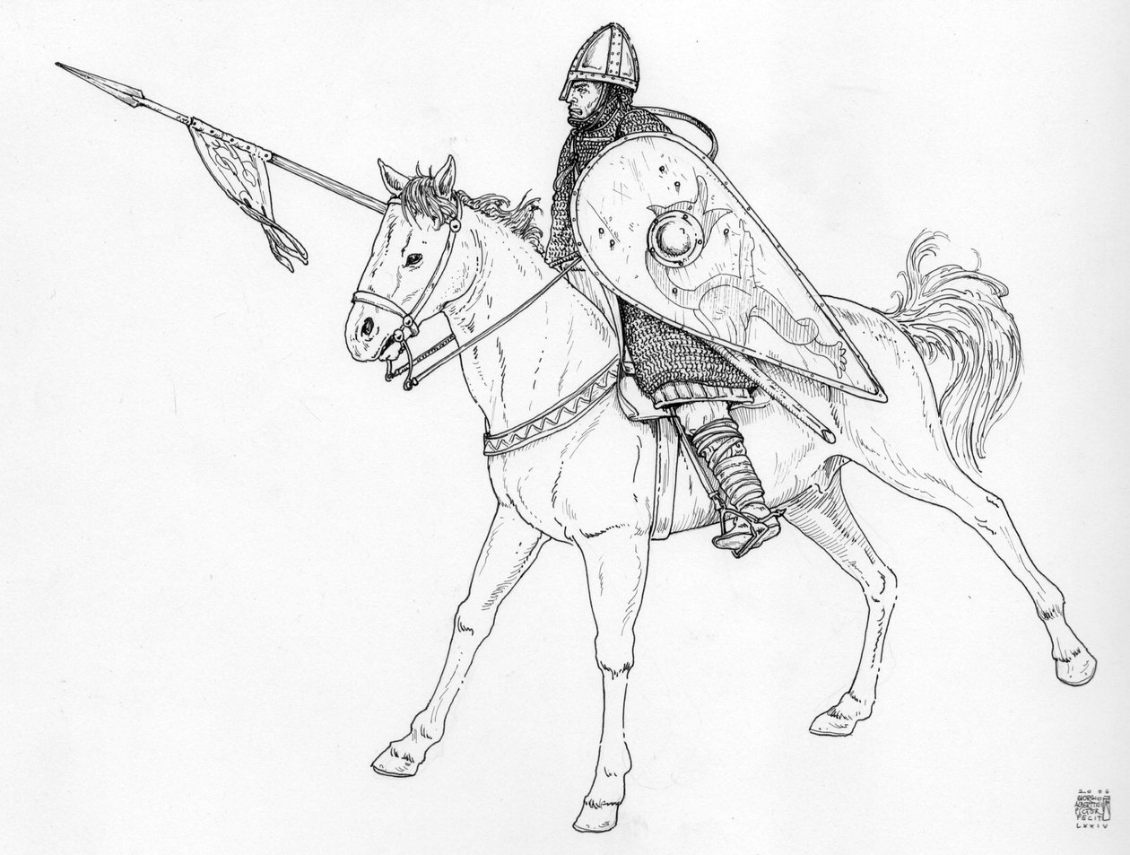 Mittelalter: Normannischer Ritter des 11. Jahrhunderts von Giorgio Albertini