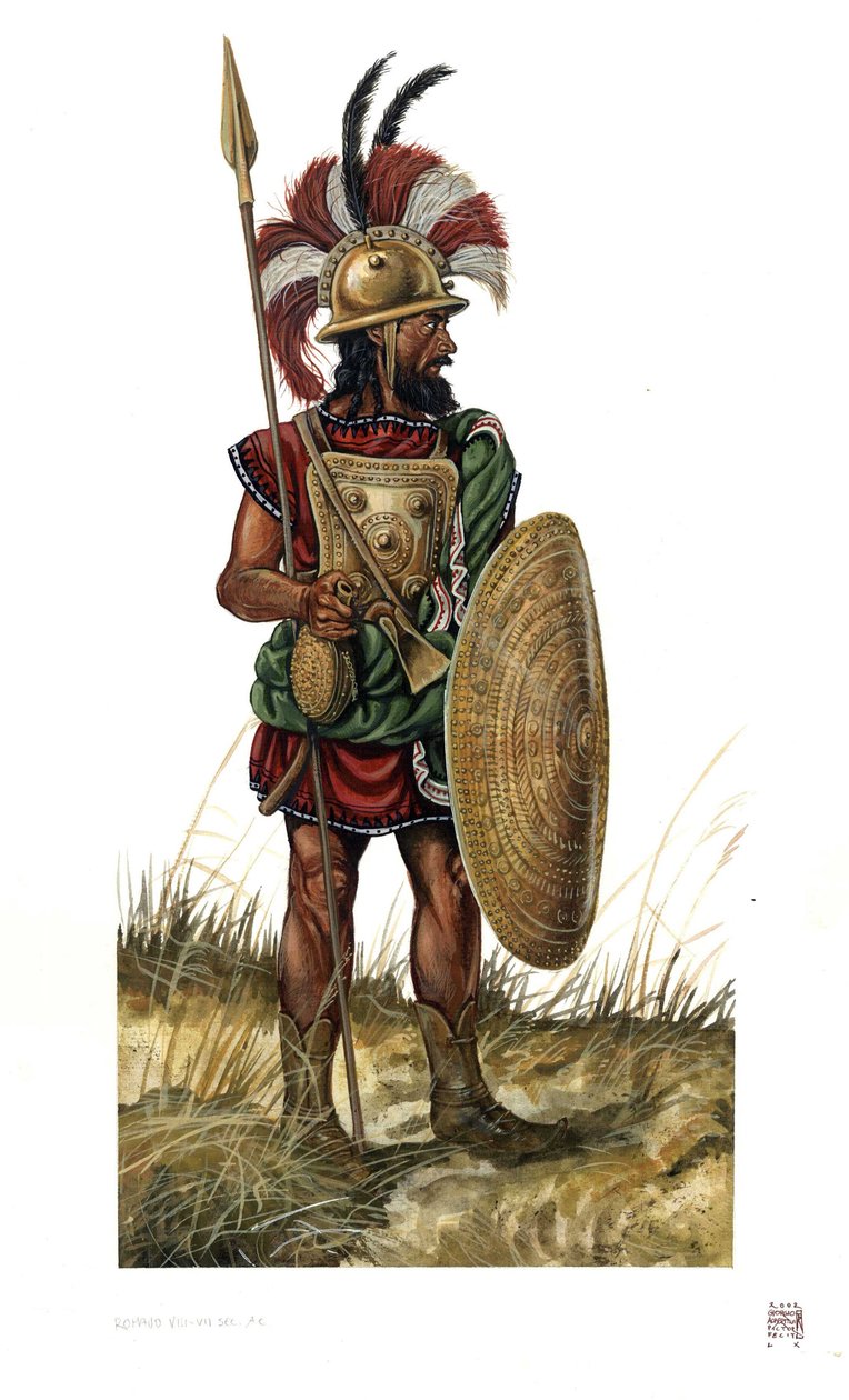 Römische Antike: Soldat der römischen Armee des 8. Jahrhunderts v. Chr. von Giorgio Albertini