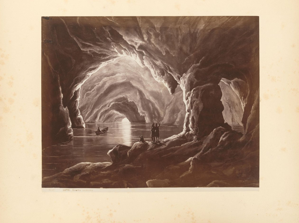 Fotoreproduktion eines Drucks der Grotta Azzurra in Capri von Giorgio Sommer