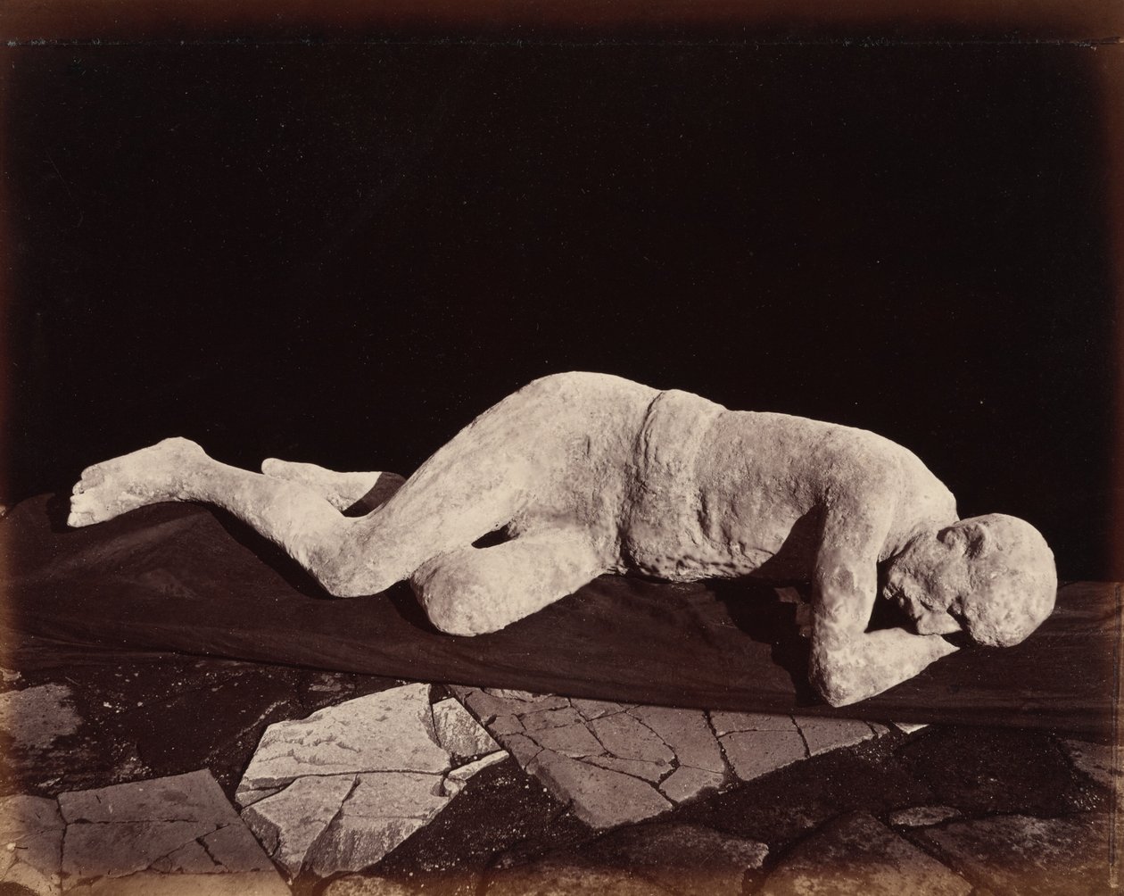 Menschlicher Abdruck, Pompeji von Giorgio Sommer