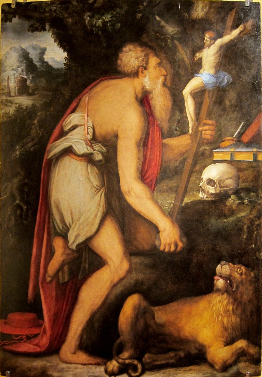 Saint Jérôme en méditation von Giorgio Vasari