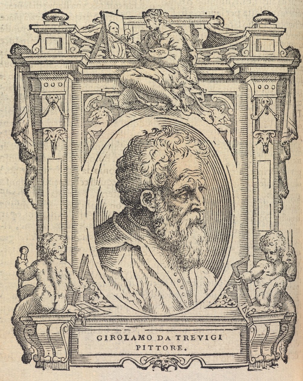 Houghton Typ 525 68.864 - Vasari, Le vite - Girolamo da Trevigi von Giorgio Vasari