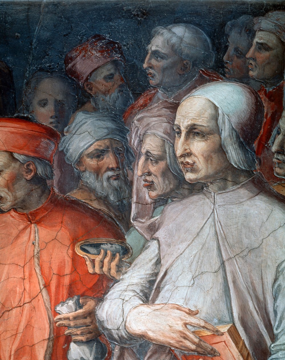 Marsilio Ficino flankiert von Paolo del Pozzo Toscanelli (Detail) von Giorgio Vasari