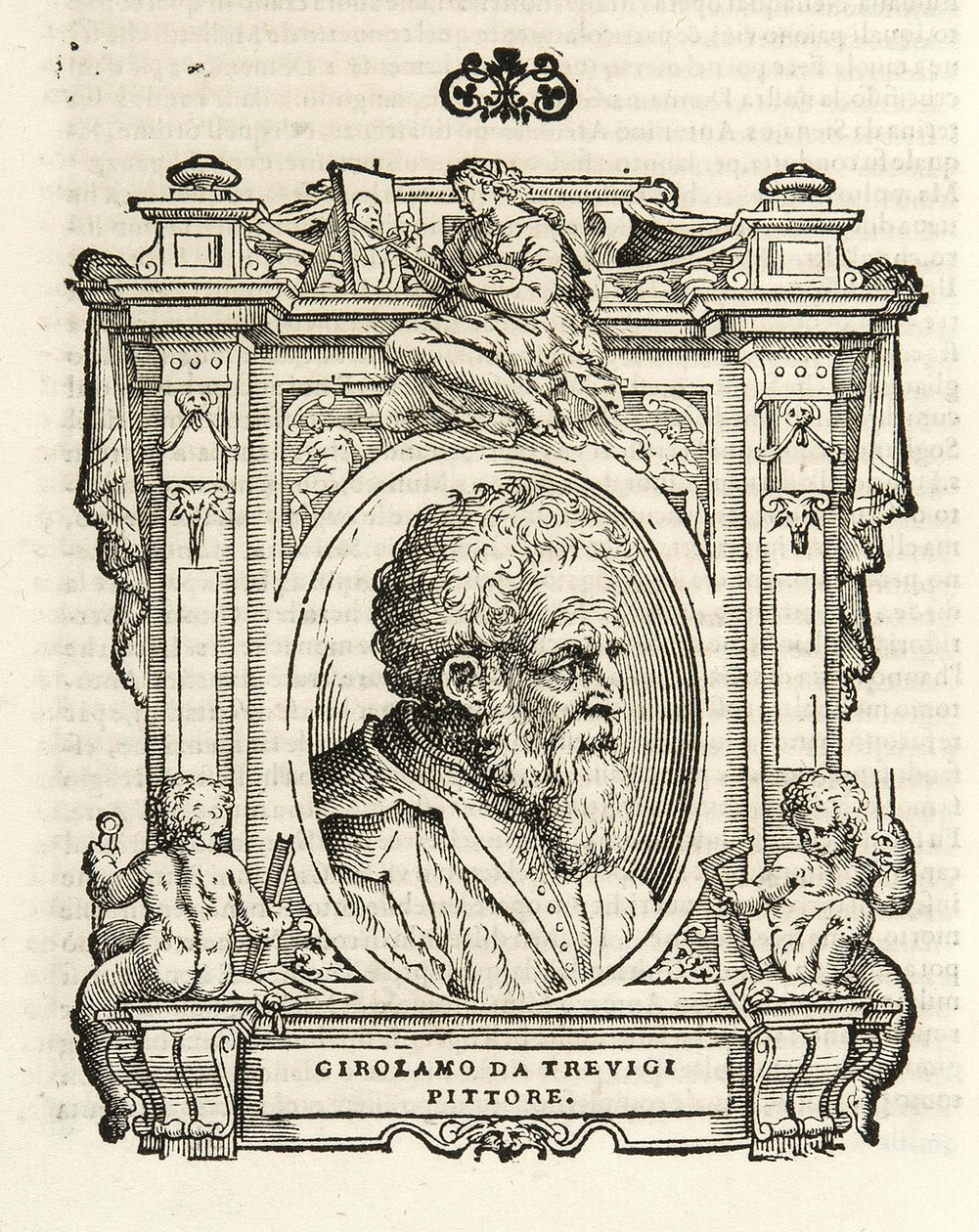 Mailand, Biblioteca Braidense, Vite de piv excellent, Giorgio Vasari 1568, Girolamo da Trevigi von Giorgio Vasari