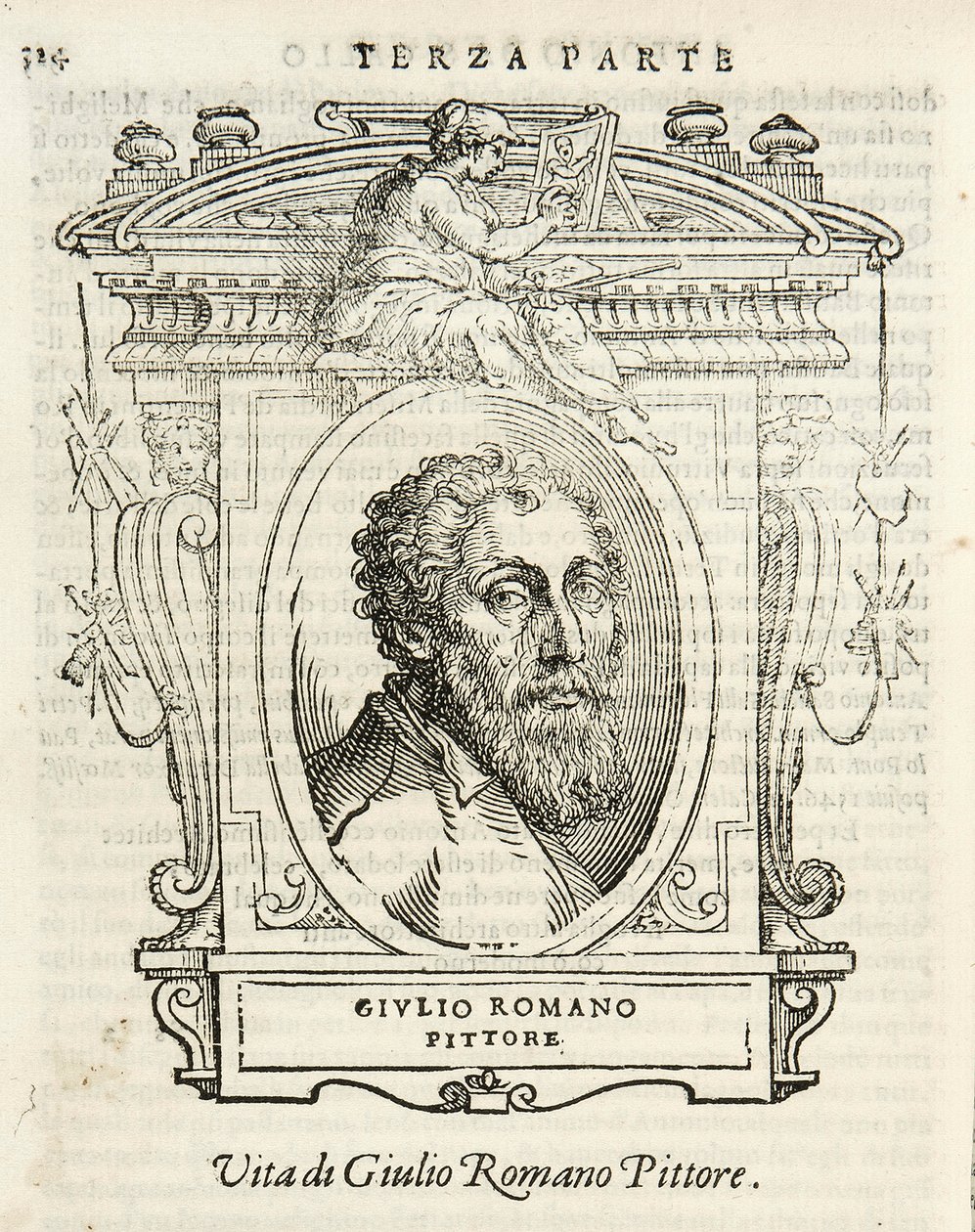 Milan, Biblioteca Braidense, Vite de piv excellent, Giorgio Vasari 1568, Giulio Romano von Giorgio Vasari