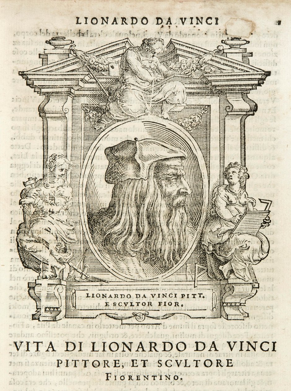 Milan, Biblioteca Braidense, Vite de piv excellent, Giorgio Vasari 1568, Leonardo da Vinci von Giorgio Vasari