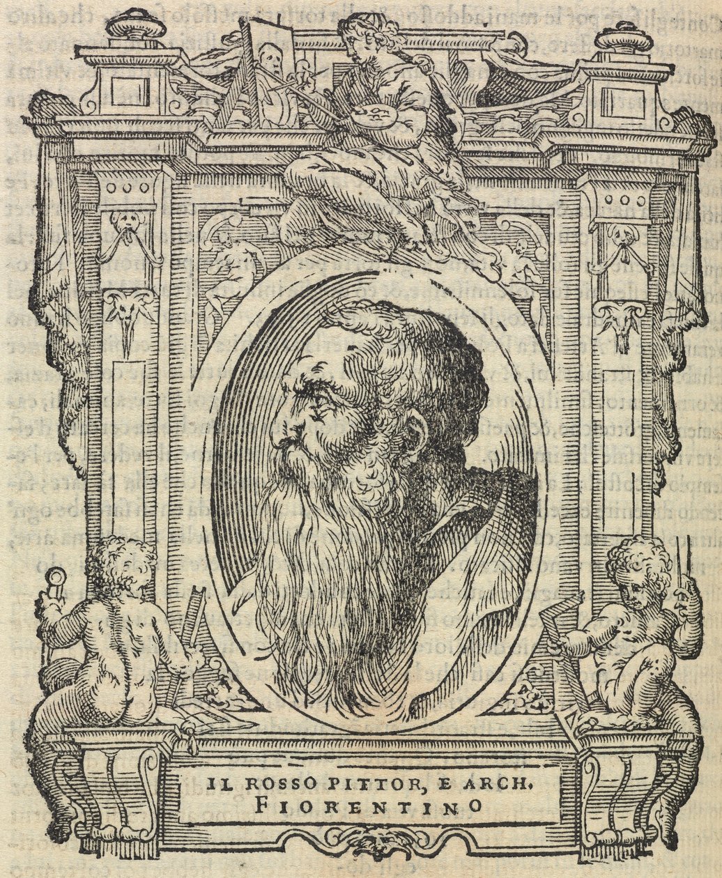 Rosso Fiorentino, aus „Das Leben der ausgezeichnetsten Maler, Bildhauer und Architekten“, 1568 von Giorgio Vasari
