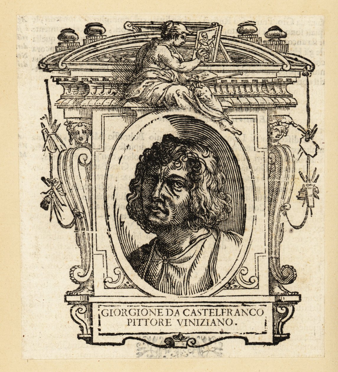 Porträt von Giorgione, italienischer Maler der Venezianischen Schule während der Hochrenaissance aus Venedig, ca. 1477-1510 von after Giorgione