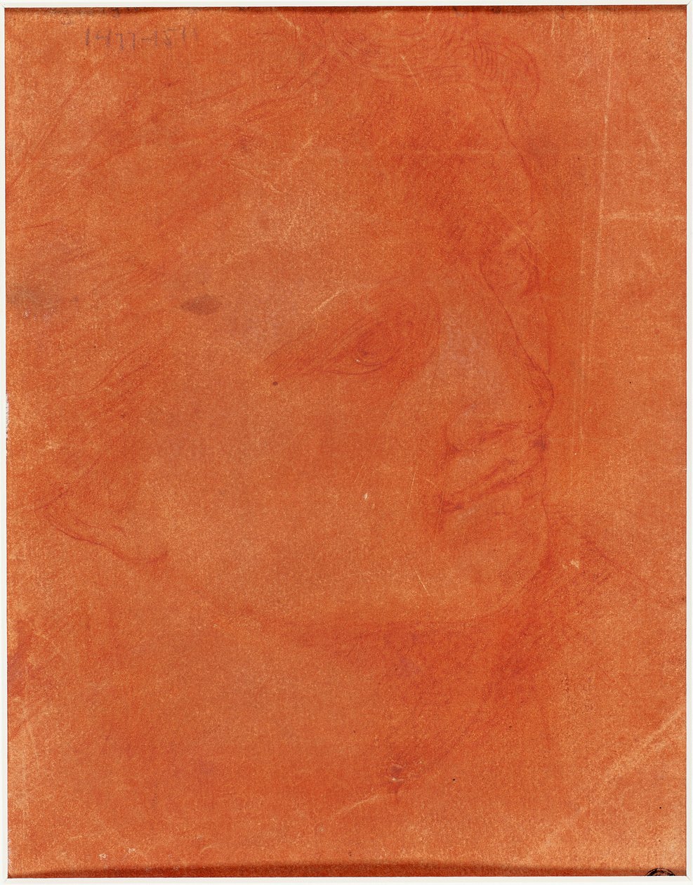Kopf im Dreiviertelprofil (recto); Stehender junger Mann, der nach links zeigt und Skizzen von Füßen, Arm (verso) von Giorgione