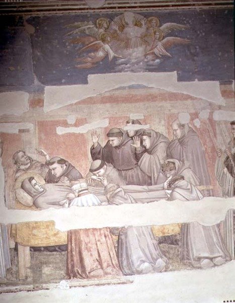 Der Tod des Hl. Franziskus (Detail) aus der Bardi-Kapelle von Giotto (c.1266 1337)