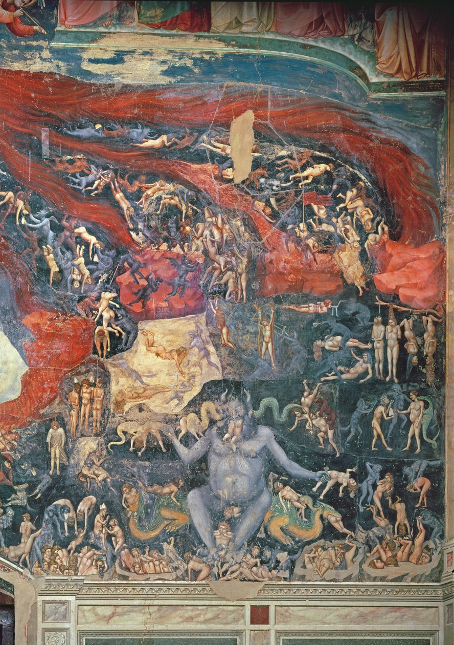 Das Jüngste Gericht, Detail der Hölle, 1303-05 von Giotto di Bondone