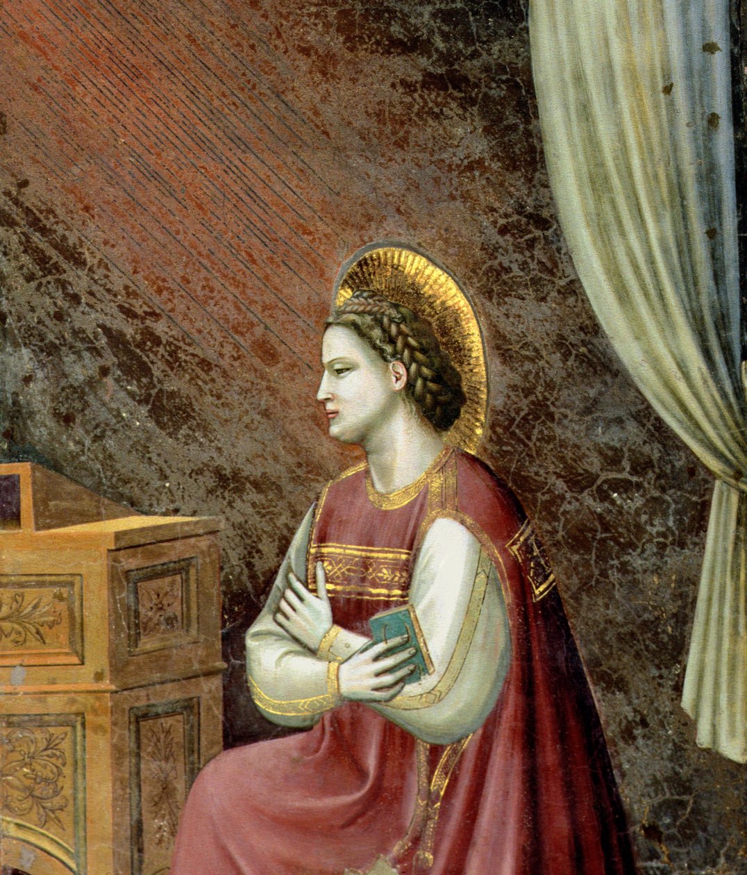 Die Verkündigung (Detail) von Giotto di Bondone