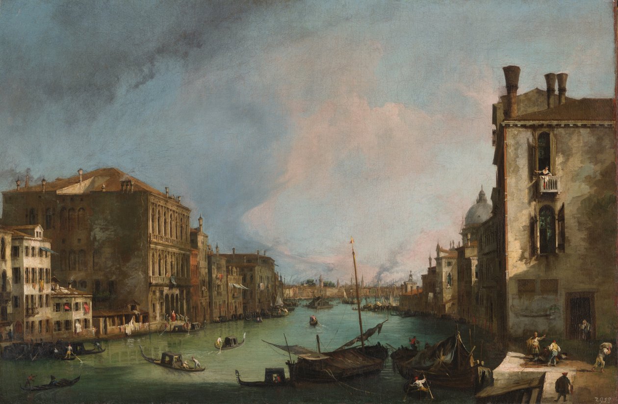 Der Canal Grande in Venedig mit dem Palazzo Corner Canale Grande von Giovanni Antonio Canal