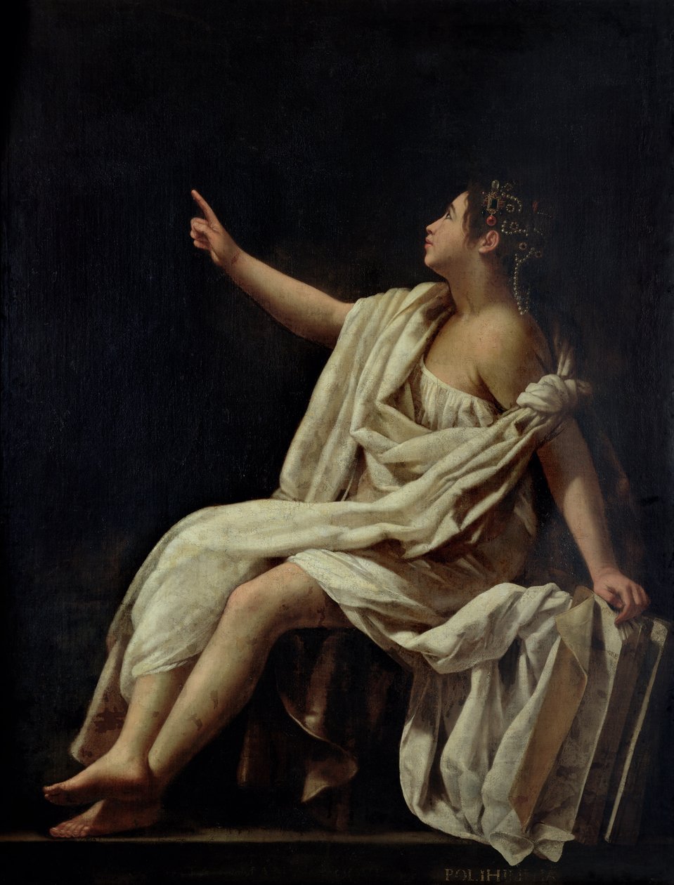 Polyhymnia, die Muse der lyrischen Poesie, 1620 von Giovanni Baglione