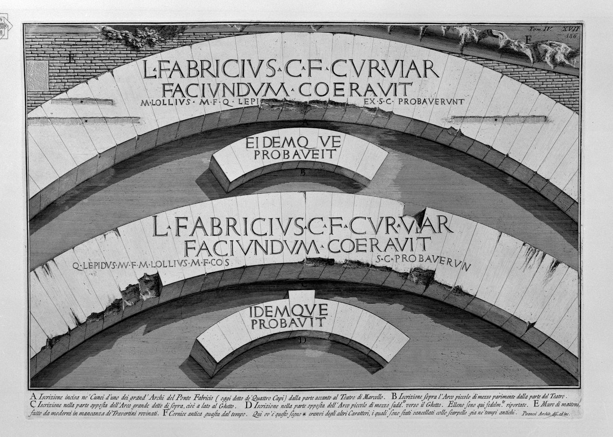 Ponte Fabricio von Giovanni Battista Piranesi