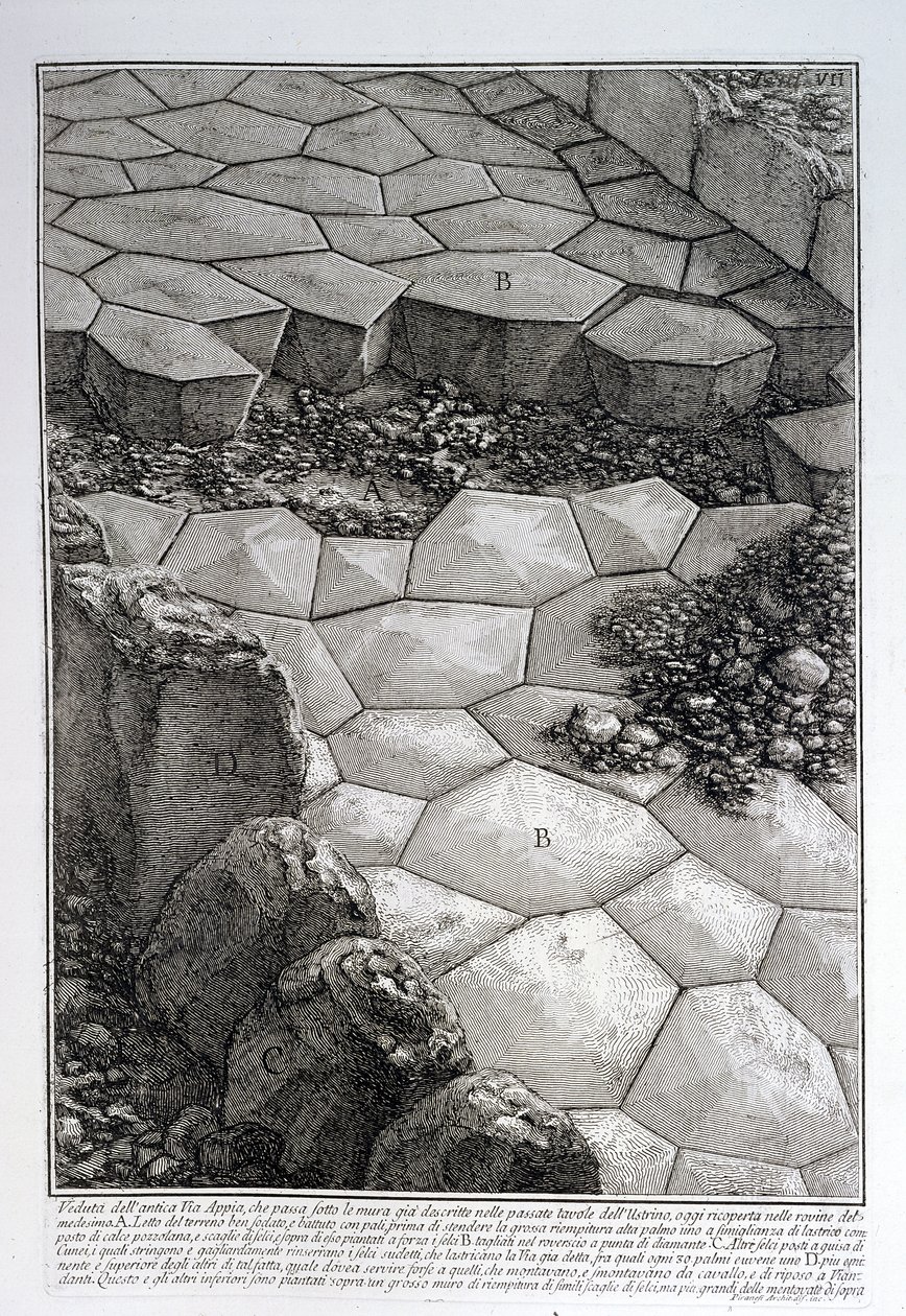 Die Pflasterung der Via Appia Antica, aus 