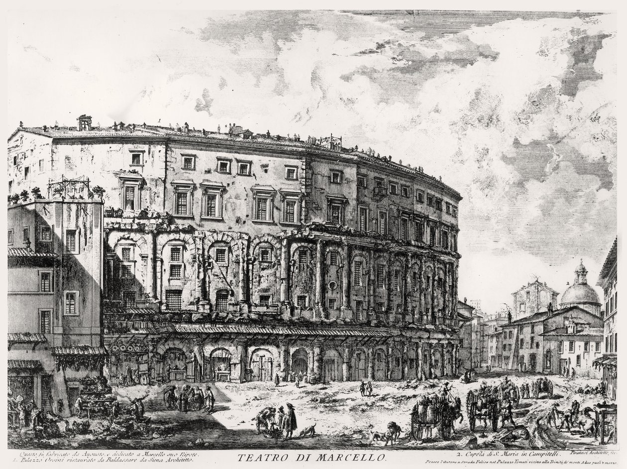 Ansicht des Theaters von Marcellus, aus der Serie 