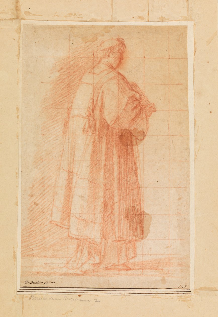 Stehender Kleriker mit einem Buch von Giovanni Bernardino Rodriguez