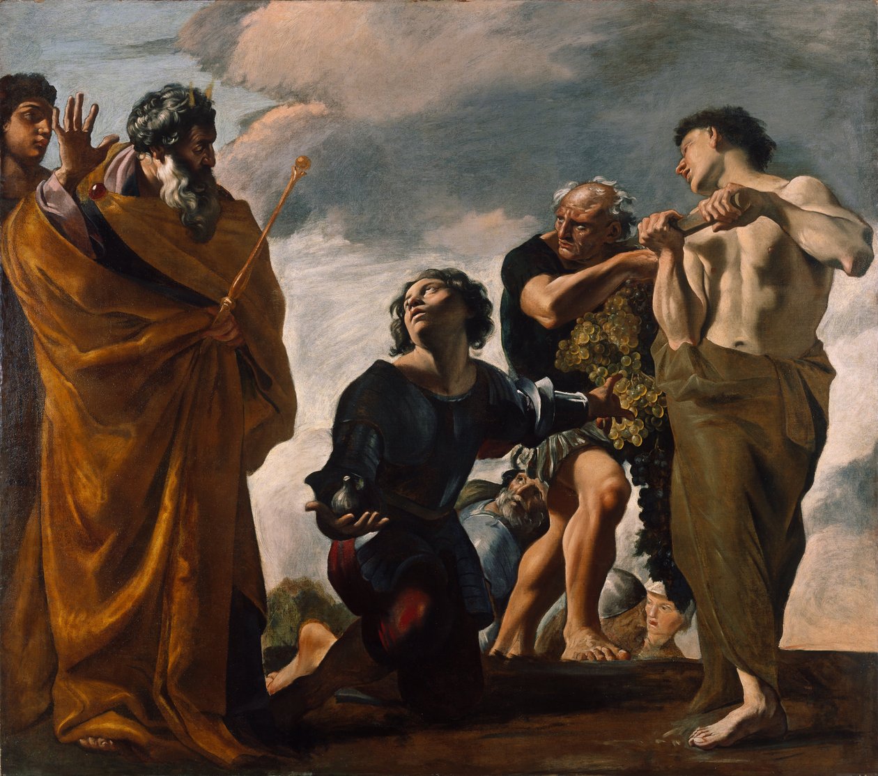 Moses und die Boten aus Kanaan von Giovanni Lanfranco