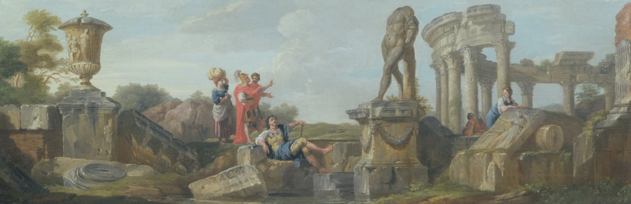 Gaius Marius betrachtet die Ruinen von Karthago von Giovanni Paolo Pannini